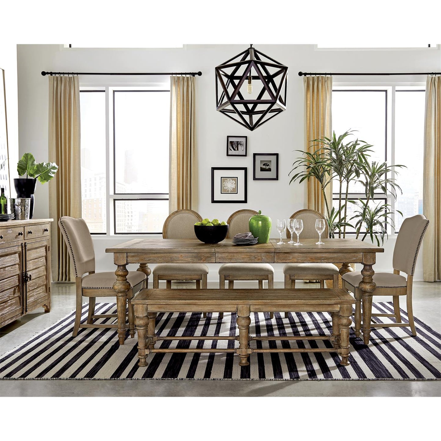 Riverside 54950 Snowy Desert Dining Set
