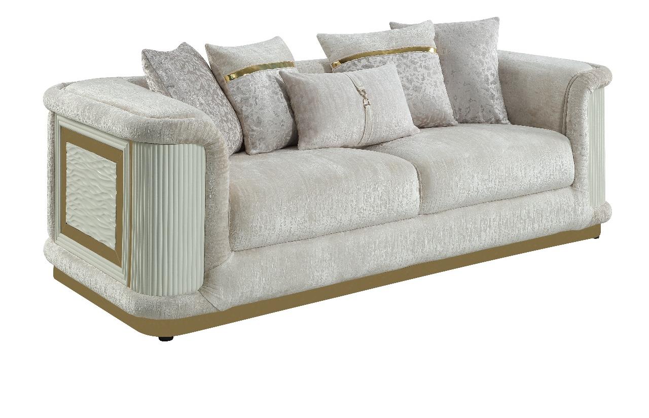 Bona Cream Upholstered Sofa & Loveseat