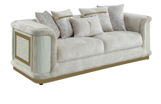 Bona Cream Upholstered Sofa & Loveseat