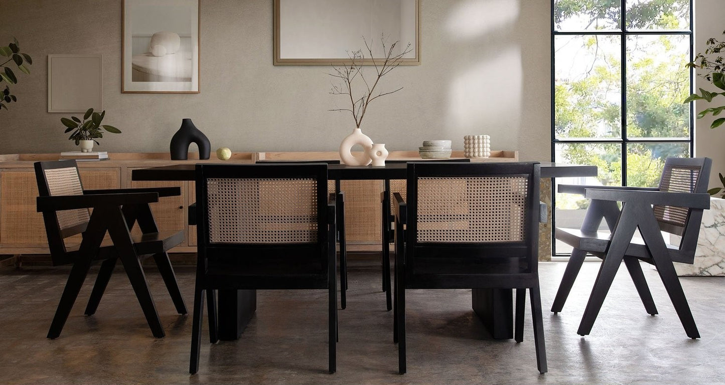Sonoma 80" Black Dining Table