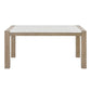 Tabitha 7 Pc White Marble Top Dining Set
