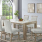 Tabitha 7 Pc White Marble Top Dining Set