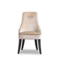 Talin Modern Off-White Velour Dining Chair