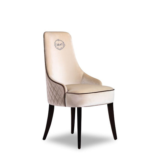 Talin Modern Off-White Velour Dining Chair