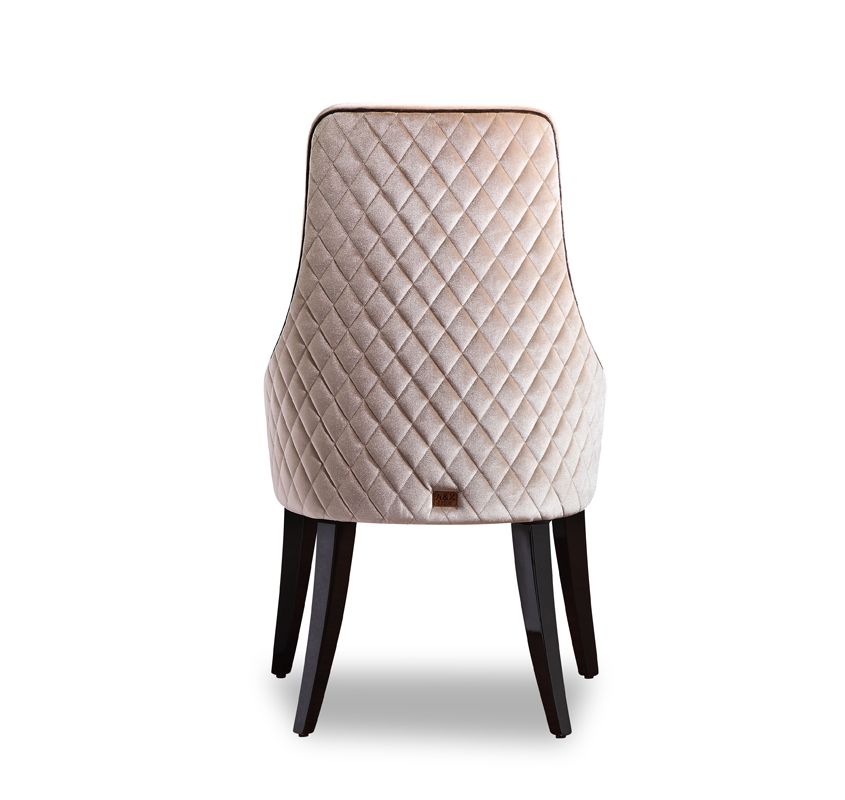 Talin Modern Off-White Velour Dining Chair