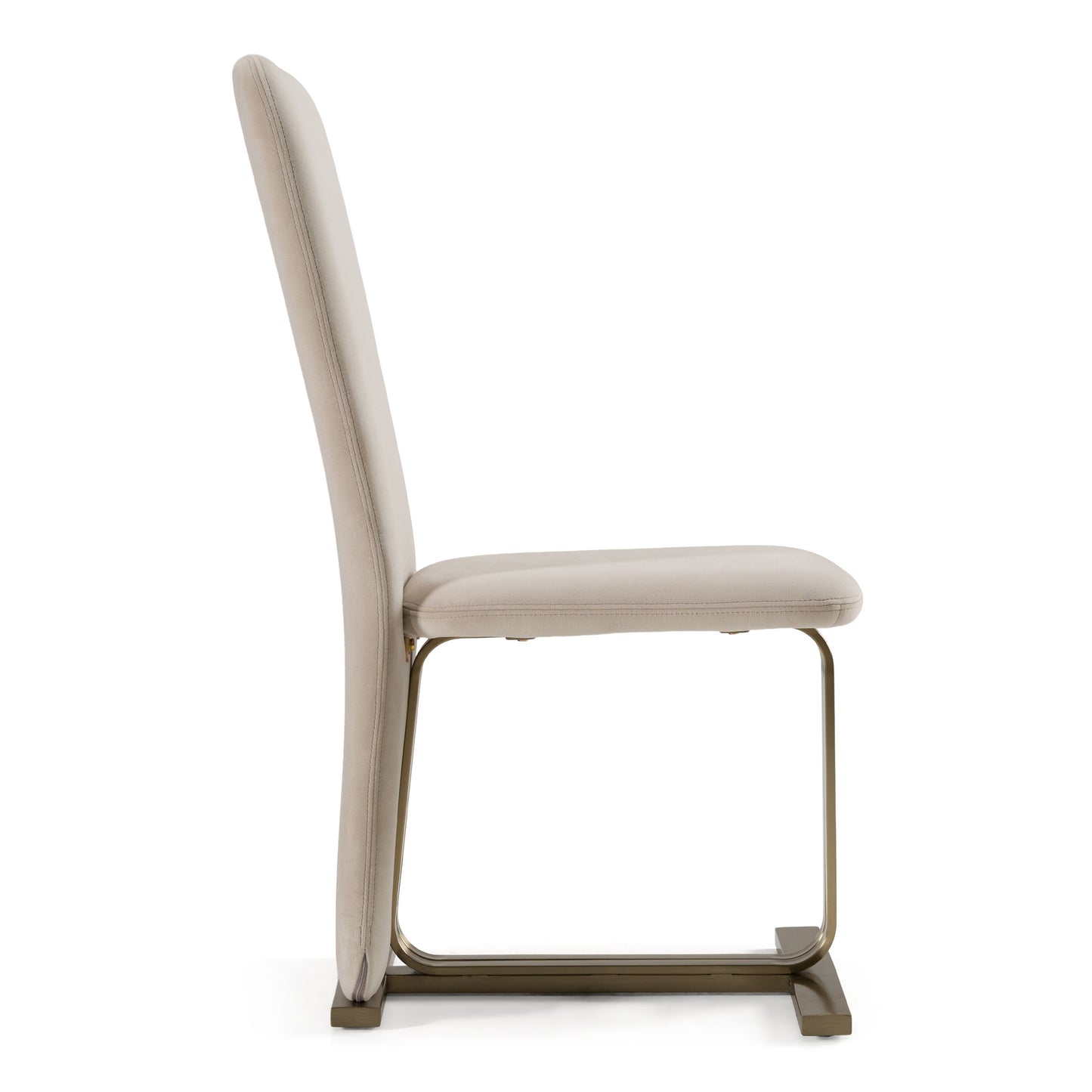 Tasha Modern Light Beige Grey Velvet Chair