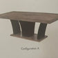 Elite Antique Oak & Black 9 Pc Dining Set