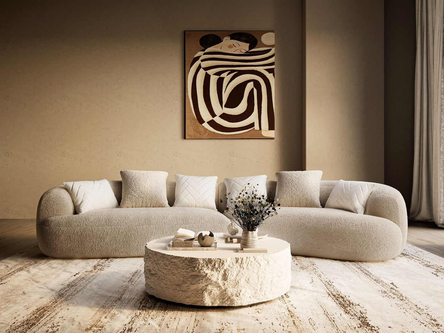 Divani Casa Trevor - Modern Curved Sectional