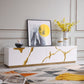 Aspen Modern White & Gold TV Stand