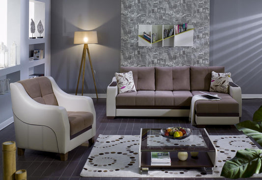 Bellona Ultra Sleeper Sectional - 2 Colors