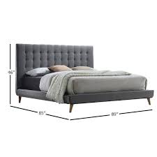 Valda 4 Pc Bedroom Collection - Gray Upholstery
