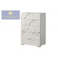 Velasco White Marble 5 Drawer Chest
