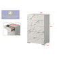 Velasco White Marble 5 Drawer Chest