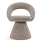 Wiles Modern Grey Fabric Swivel Dining Chair