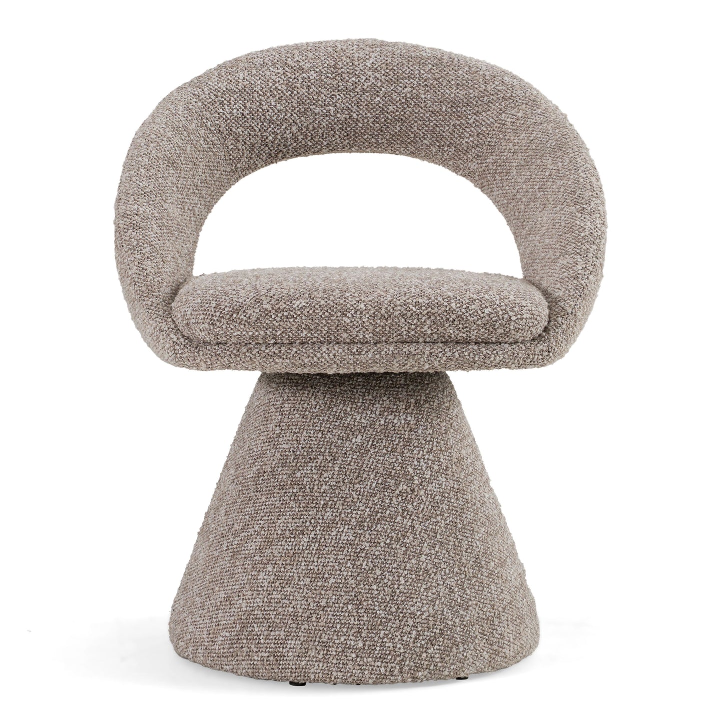 Wiles Modern Grey Fabric Swivel Dining Chair
