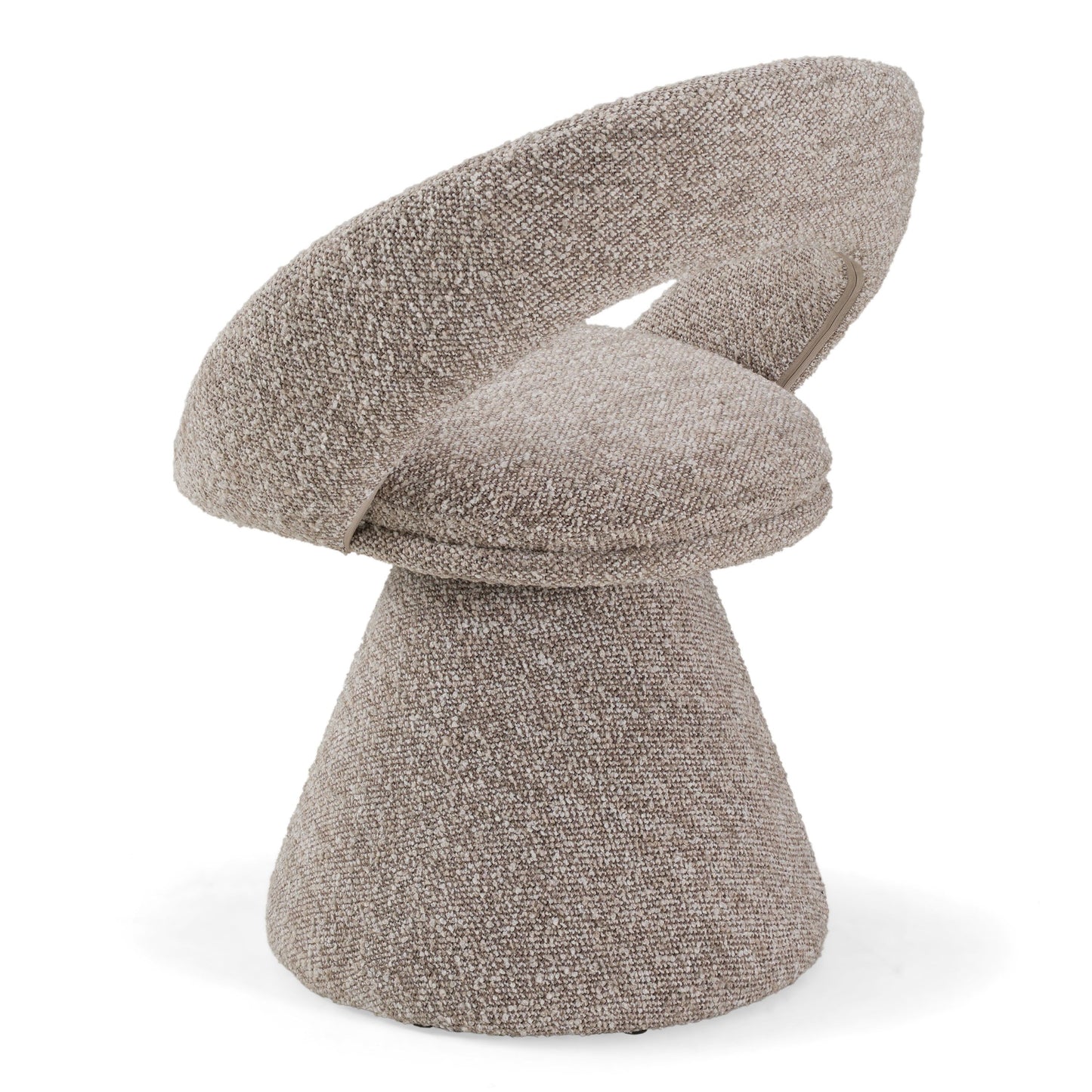 Wiles Modern Grey Fabric Swivel Dining Chair