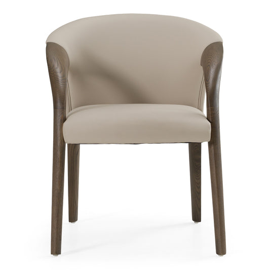 Wynetta Vegan Leather Grey Dining Chair