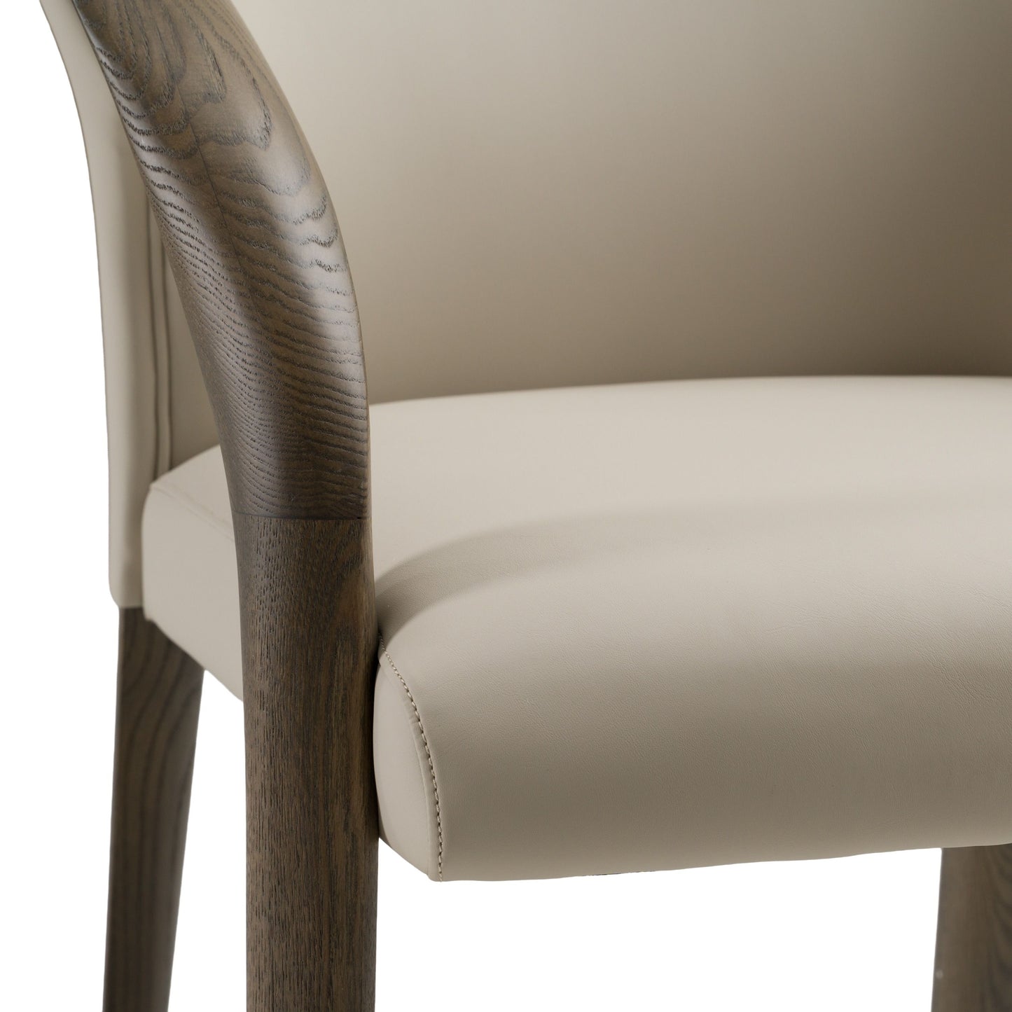 Wynetta Vegan Leather Grey Dining Chair