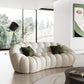 Yolonda Modern Curved Off-White Loveseat
