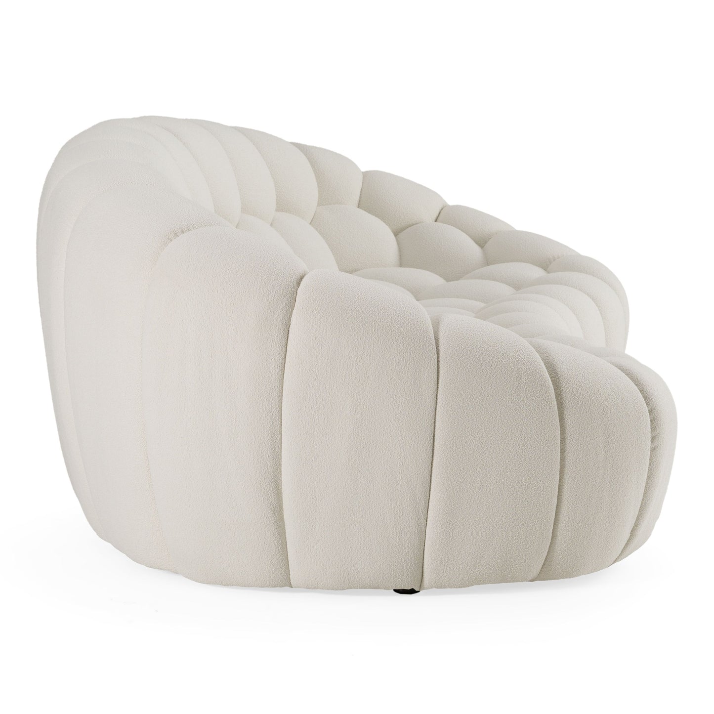 Yolonda Modern Curved Off-White Sofa Set