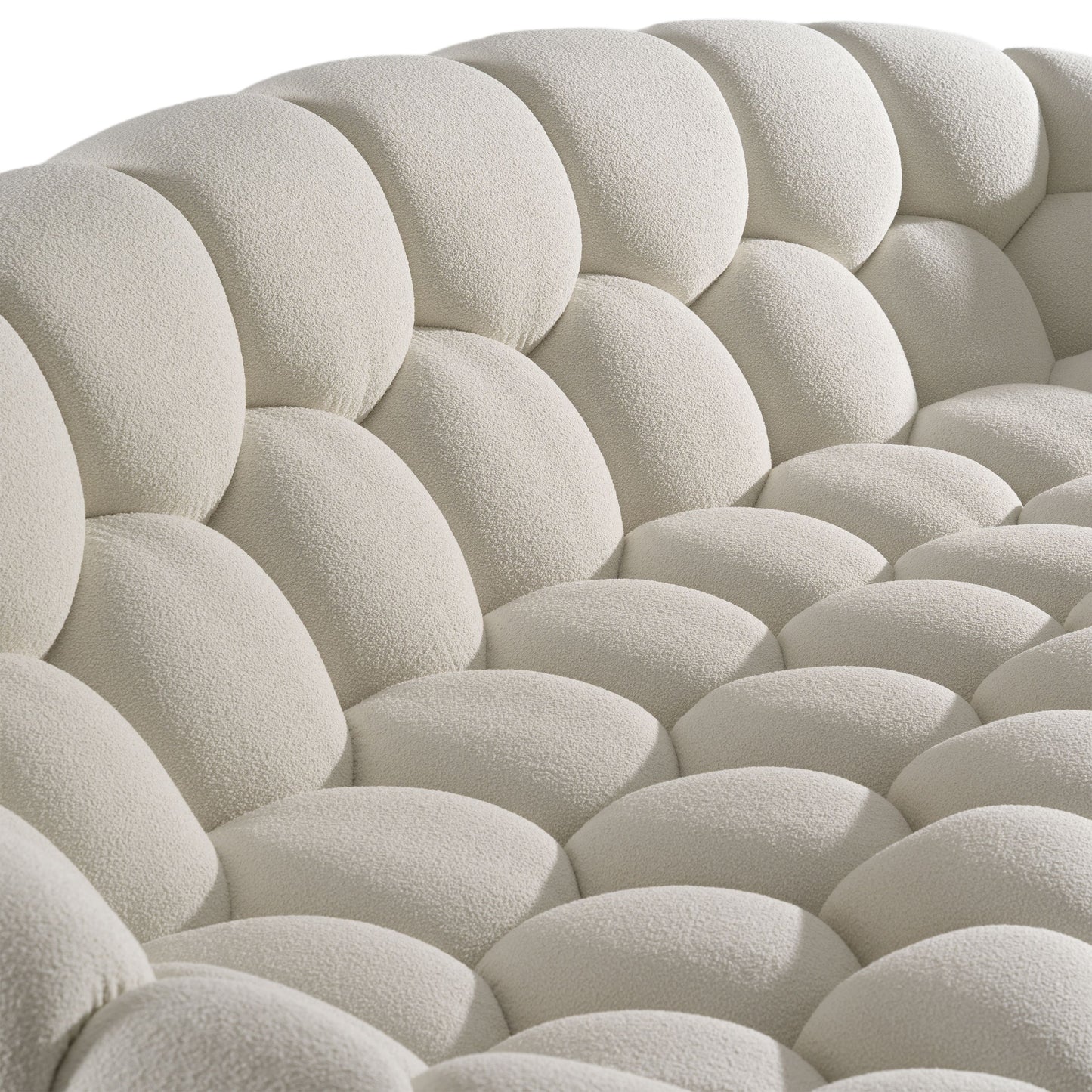 Yolonda Modern Curved Off-White Sofa Set