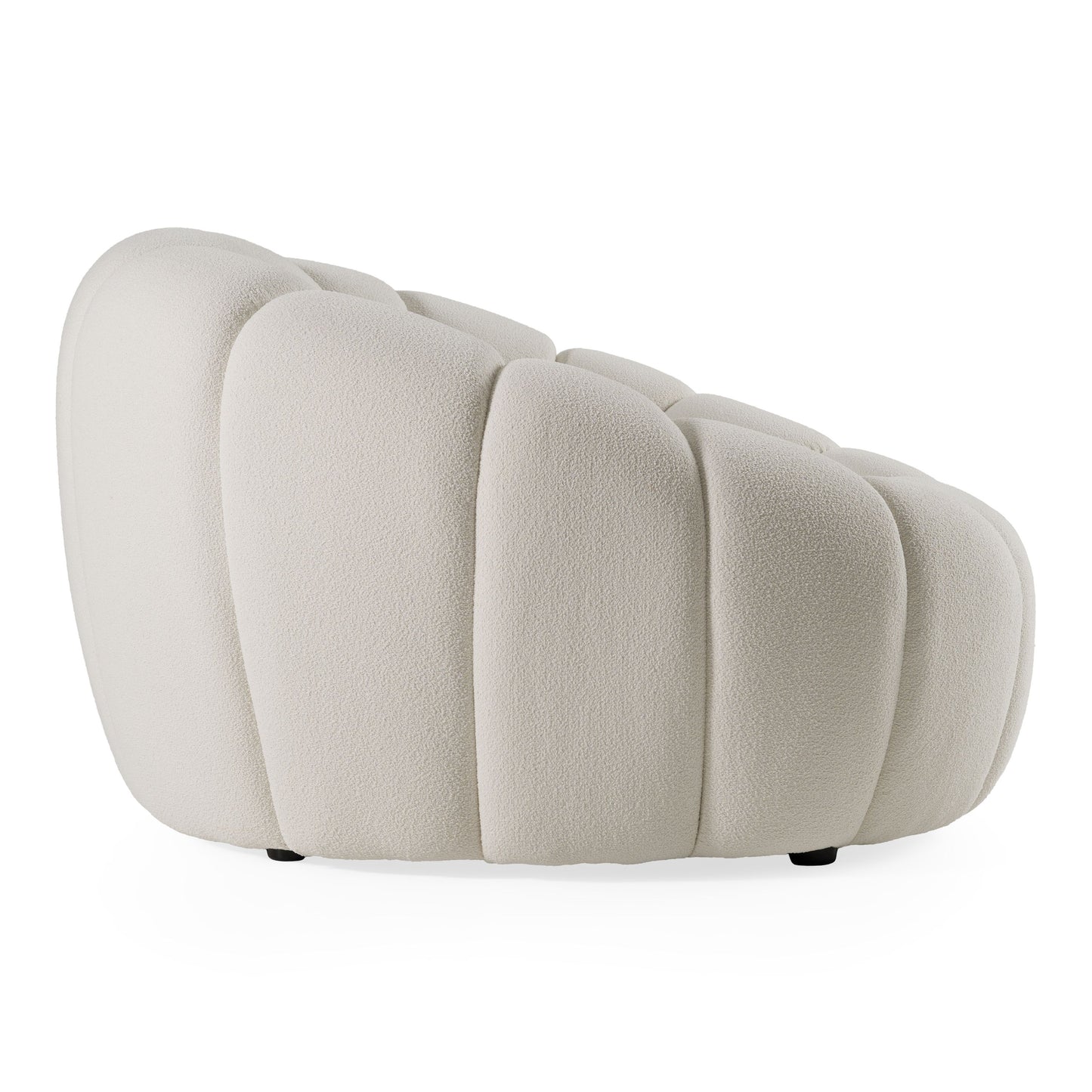 Yolonda Modern Curved Off-White Chair