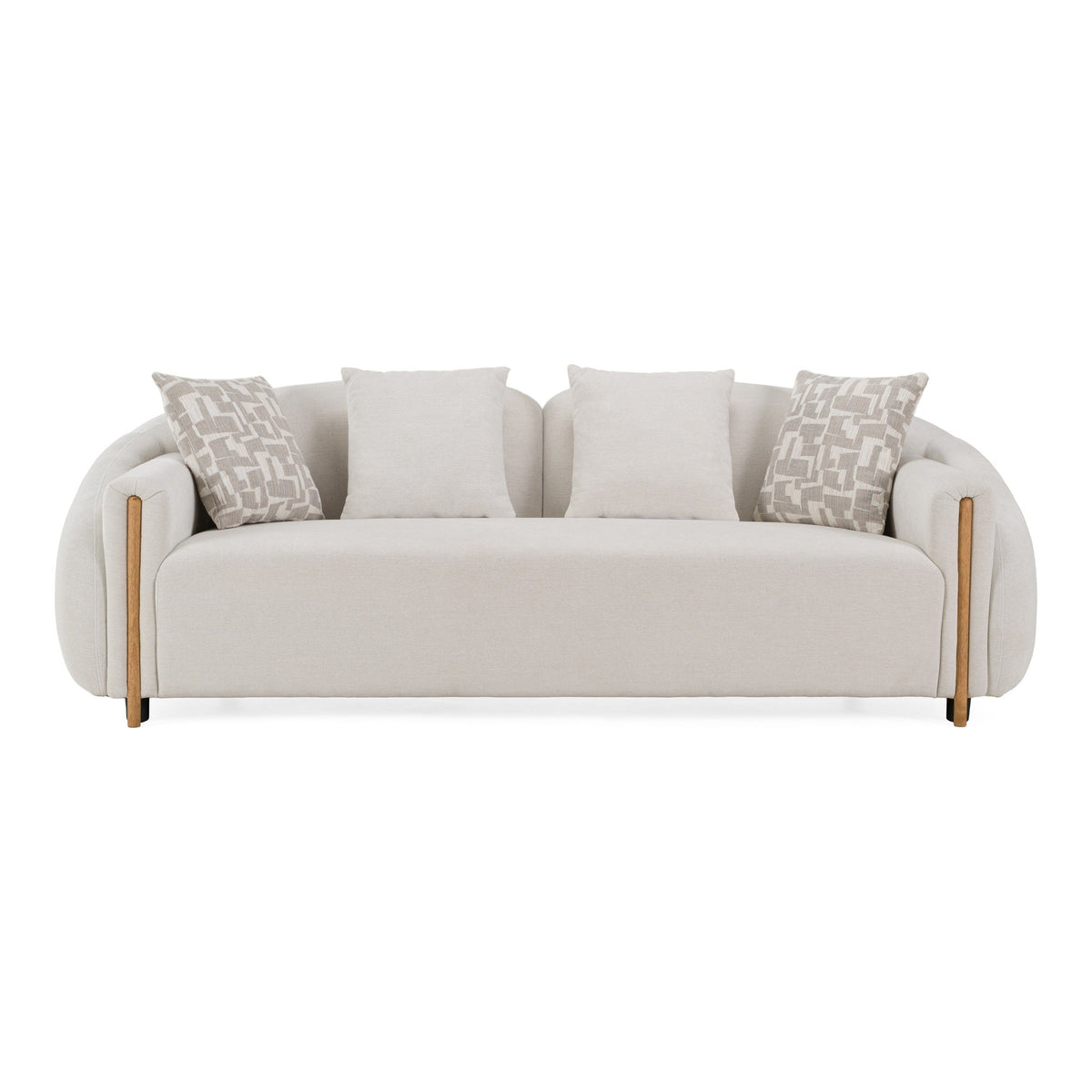 Yorba 2 Pc Modern Beige Sofa Collection