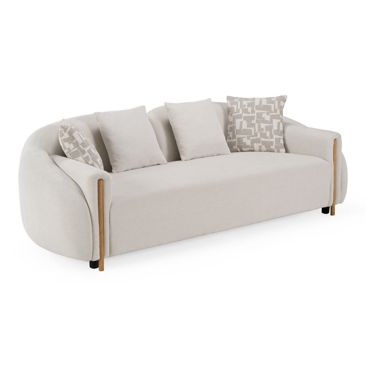 Yorba 2 Pc Modern Beige Sofa Collection
