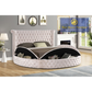 YY138 Round Velvet Platform Bed - King Size