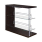 Mueble bar Prescott de 2 estantes Glossy Cappuccino - Contenedor + Botellero