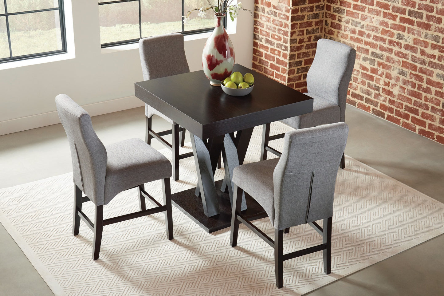 Lampton 100523 Dining Collection - Cappuccino Finish