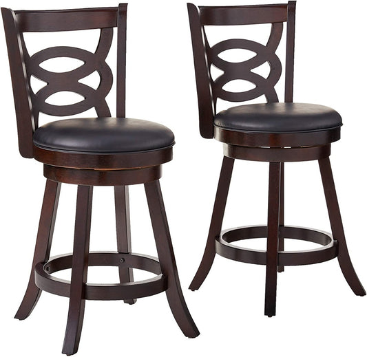Calecita Swivel Counter Height Stools w/Upholstered Seat