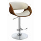 Dana Bar Stool Adjustable Height - Ecru or Black & Chrome