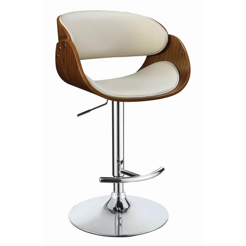 Dana Bar Stool Adjustable Height - Ecru or Black & Chrome