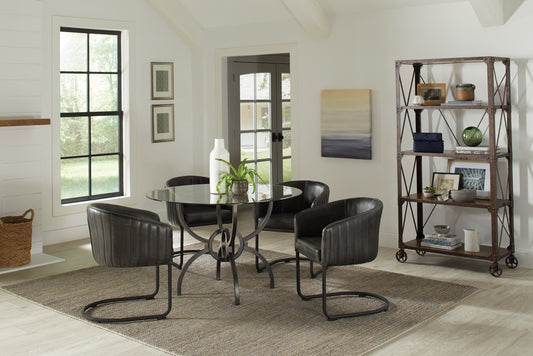 Colección de comedor Aviano 108291 - Gunmetal y negro mate