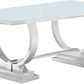 Antoine Rectangle Dining Table - White & Chrome
