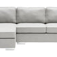 Brickell Reversible Sectional - Light Gray