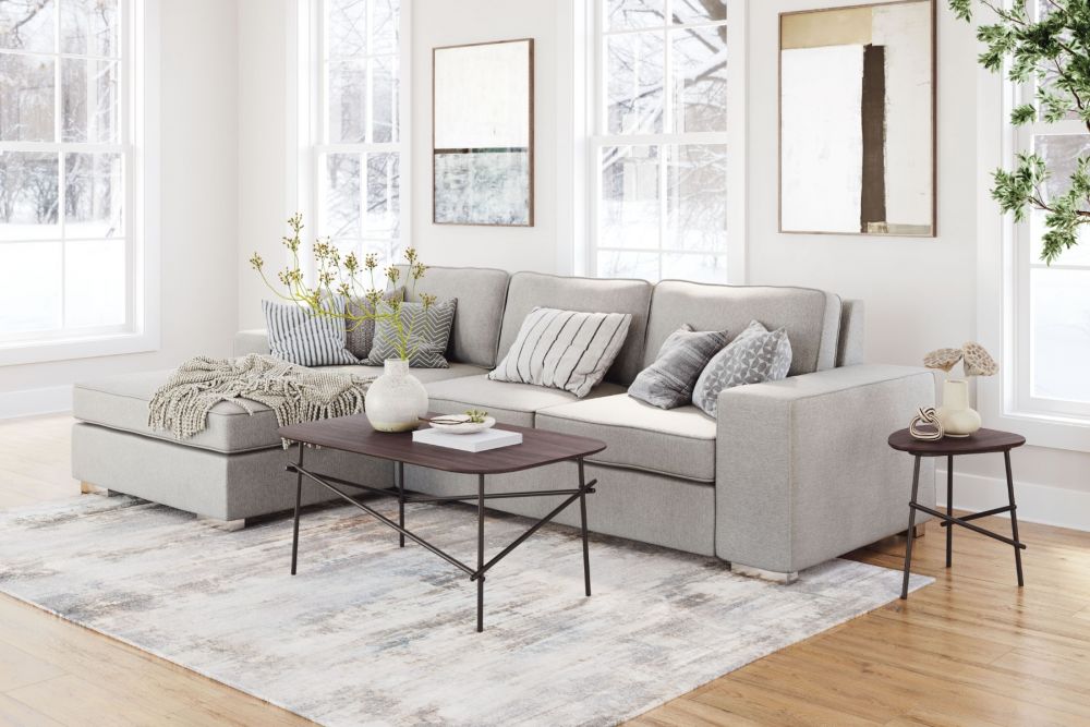 Brickell Reversible Sectional - Light Gray