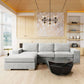 Brickell Reversible Sectional - Light Gray
