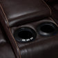 Artisan SEC902 Brown Leather Sectional LED Lights