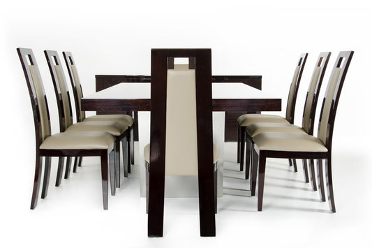 VIG Modrest Christa Modern Ebony High Gloss Dining Set