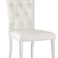 Kerwin 111102 White Velvet Chair - Set of 2