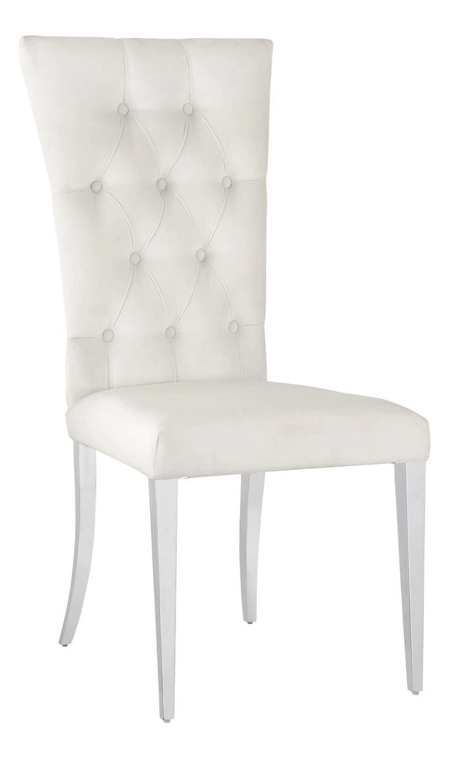 Kerwin White Velvet Chair - Set of 2