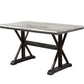 Juego de comedor Chino de 6 piezas - Sillas de lino beige