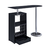 Mesa alta Koufax con 1 cajón negro brillo