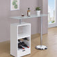 Mesa alta Koufax con 1 cajón blanco brillo