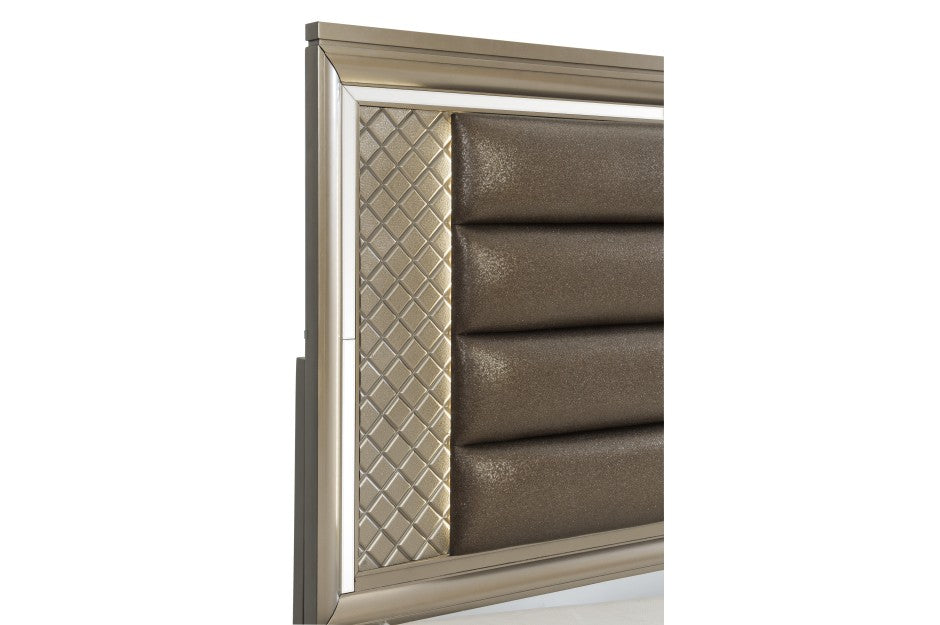 Louden 1515 Champagne Finish Bedroom Collection - LED Lighting