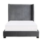 Glenbury Upholstered Gray Velvet Bed by Homelegance