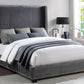 Glenbury Upholstered Gray Velvet Bed by Homelegance