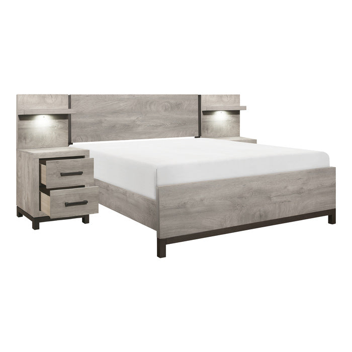 Colección de dormitorio Zephyr de 5 piezas - Iluminación LED